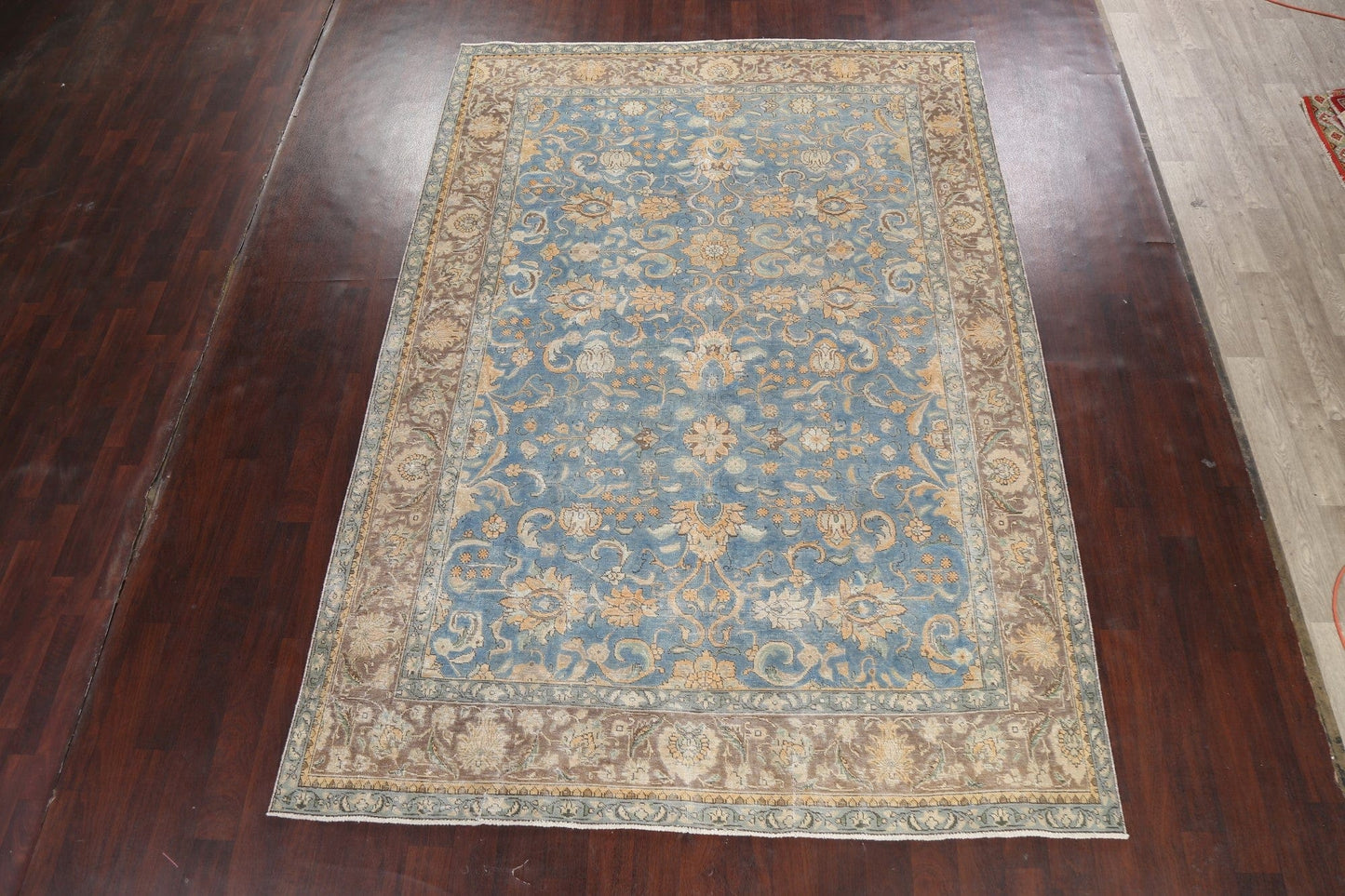 Traditional Distressed Tabriz Persian Area Rug 8x11