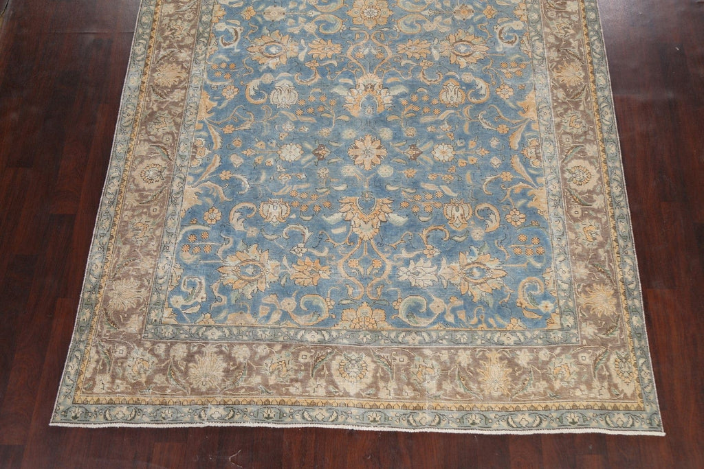 Traditional Distressed Tabriz Persian Area Rug 8x11