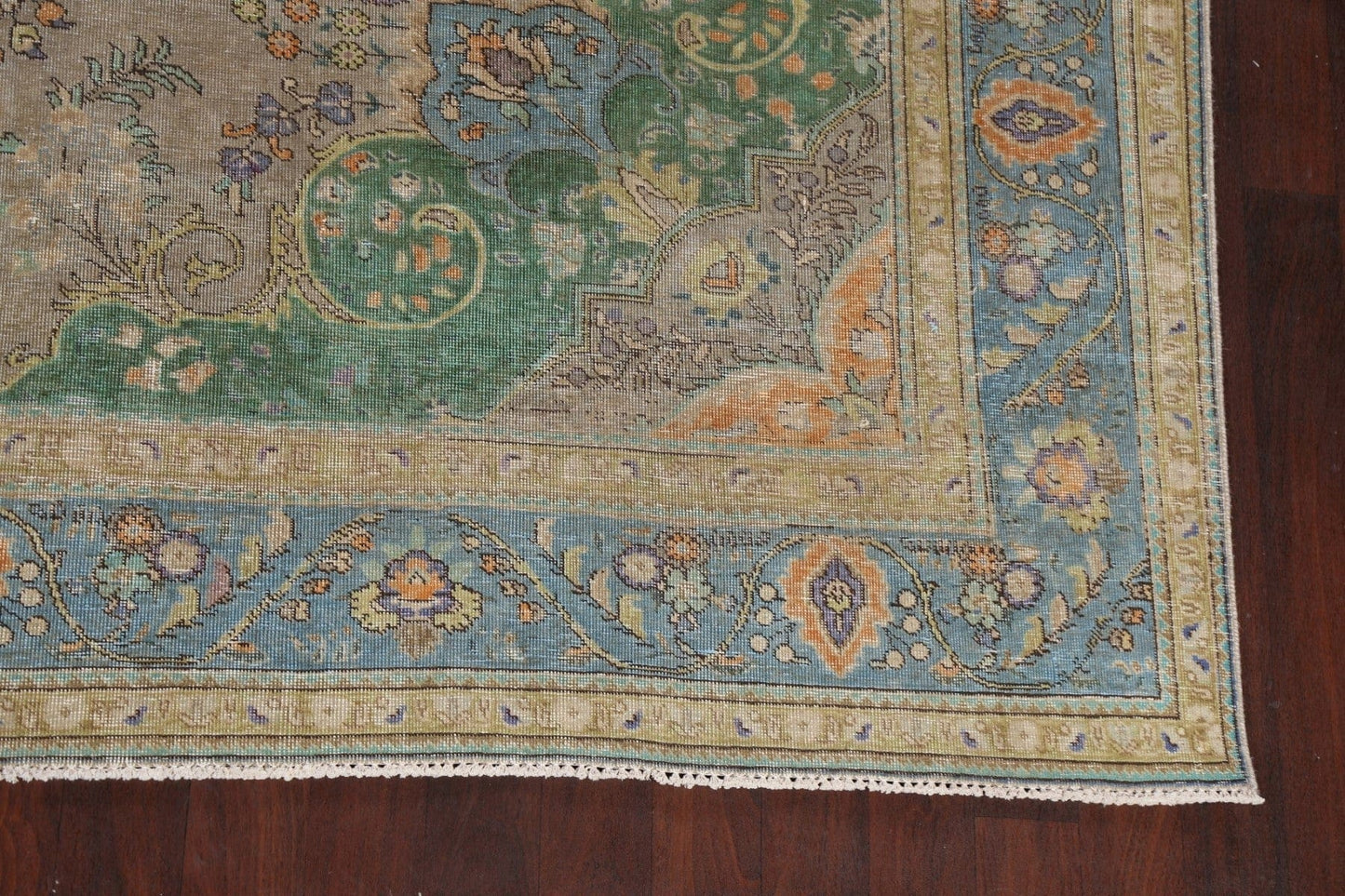 Traditional Distressed Tabriz Persian Area Rug 10x12