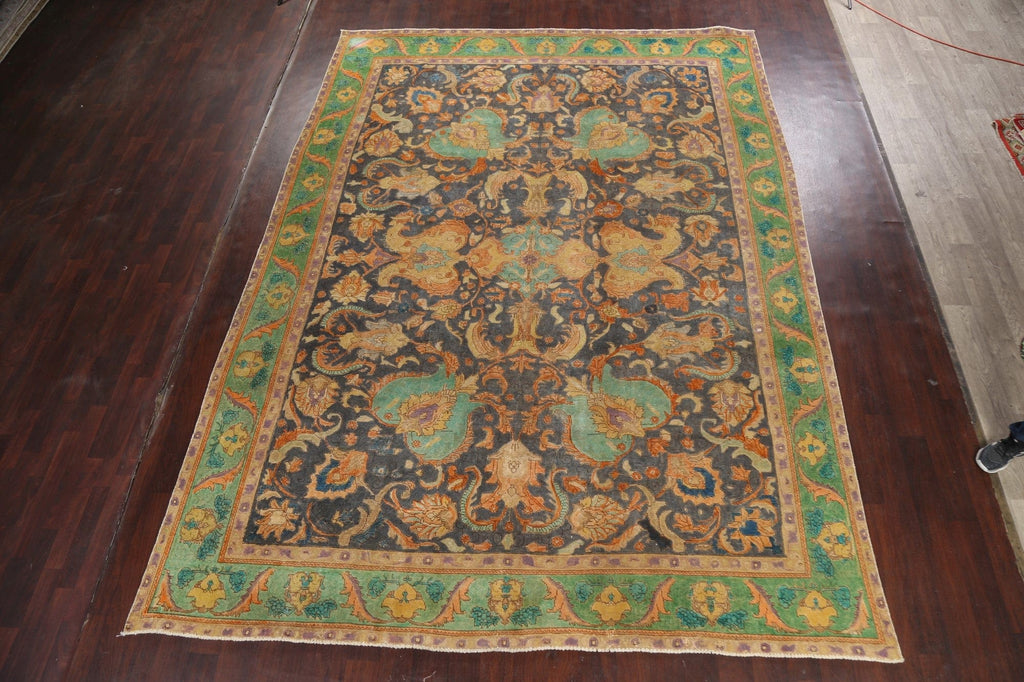 Traditional Floral Tabriz Persian Area Rug 10x13