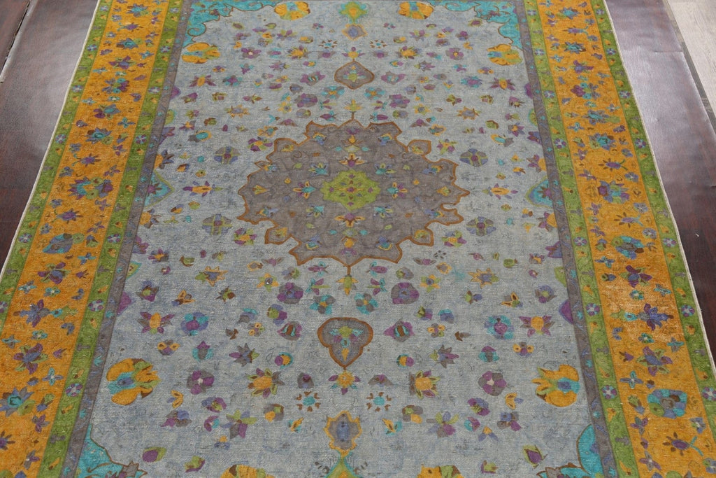 Traditional Distressed Kashan Persian Area Rug 10x13