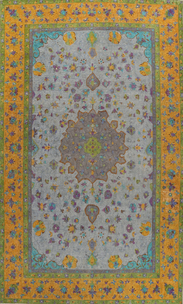 Traditional Distressed Kashan Persian Area Rug 10x13