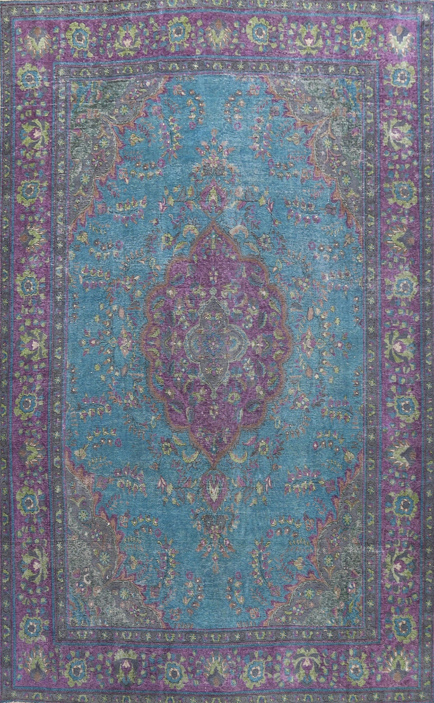 Traditional Distressed Tabriz Persian Area Rug 10x13