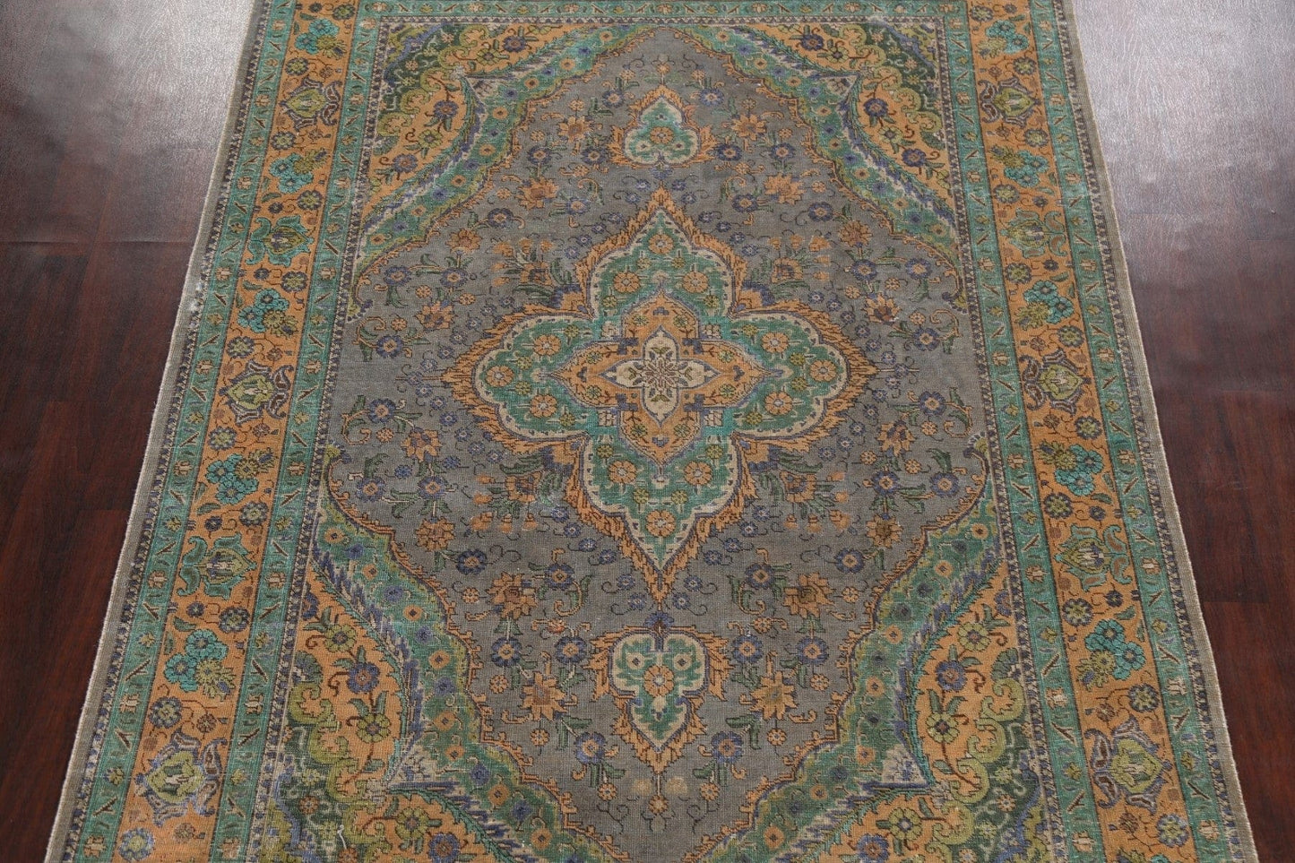 Traditional Distressed Tabriz Persian Area Rug 7x10