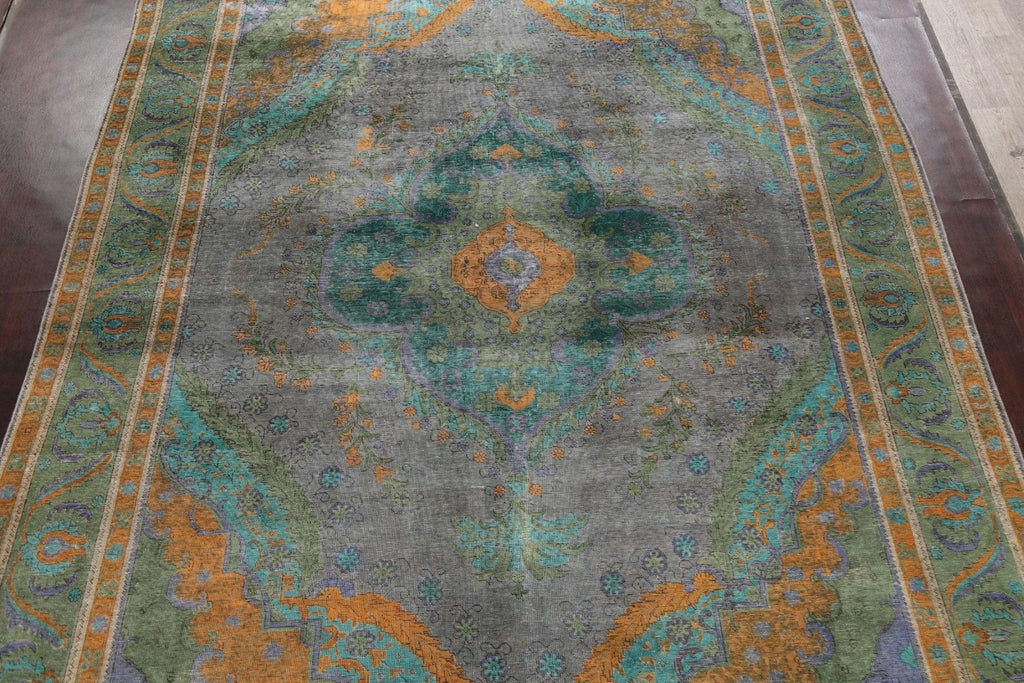 Traditional Distressed Tabriz Persian Area Rug 10x13