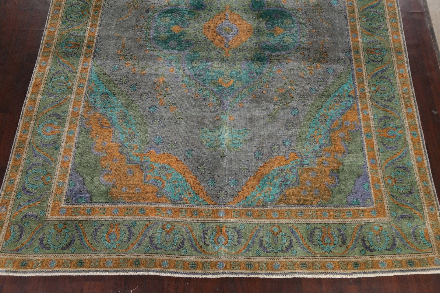 Traditional Distressed Tabriz Persian Area Rug 10x13