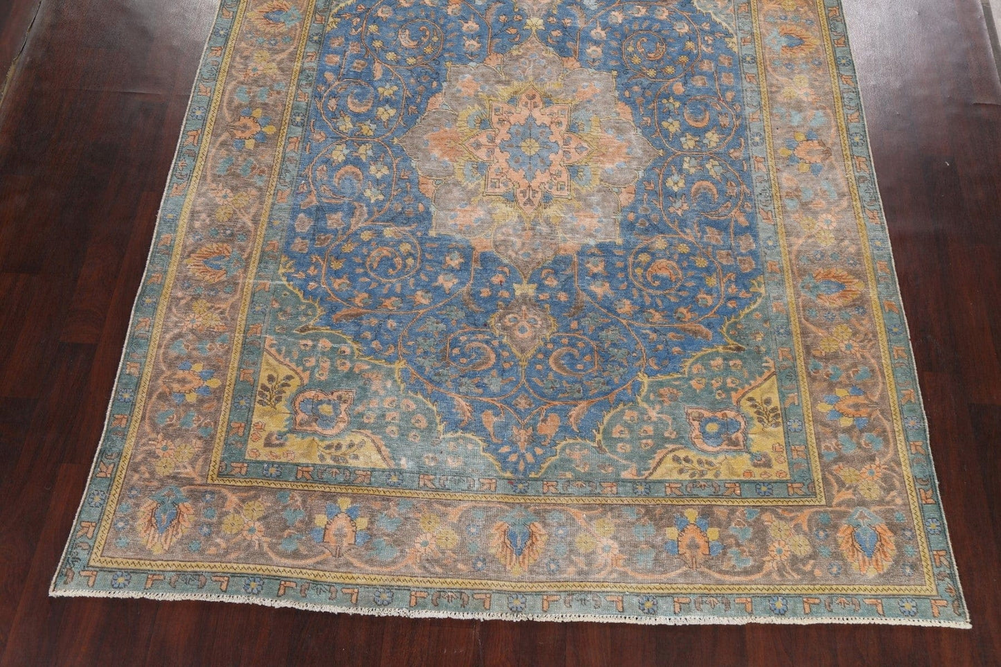 Traditional Distressed Tabriz Persian Area Rug 8x11