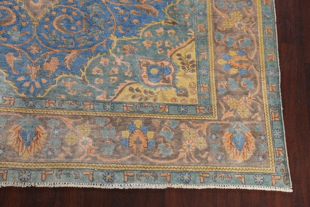 Traditional Distressed Tabriz Persian Area Rug 8x11