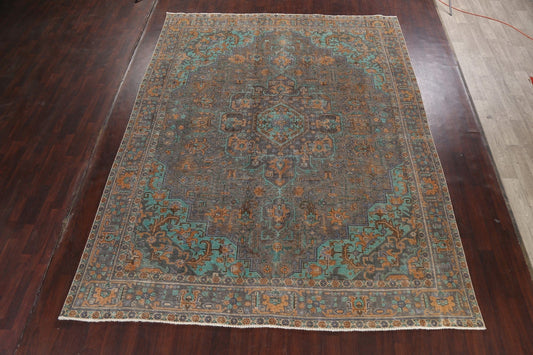 Traditional Distressed Tabriz Persian Area Rug 10x12