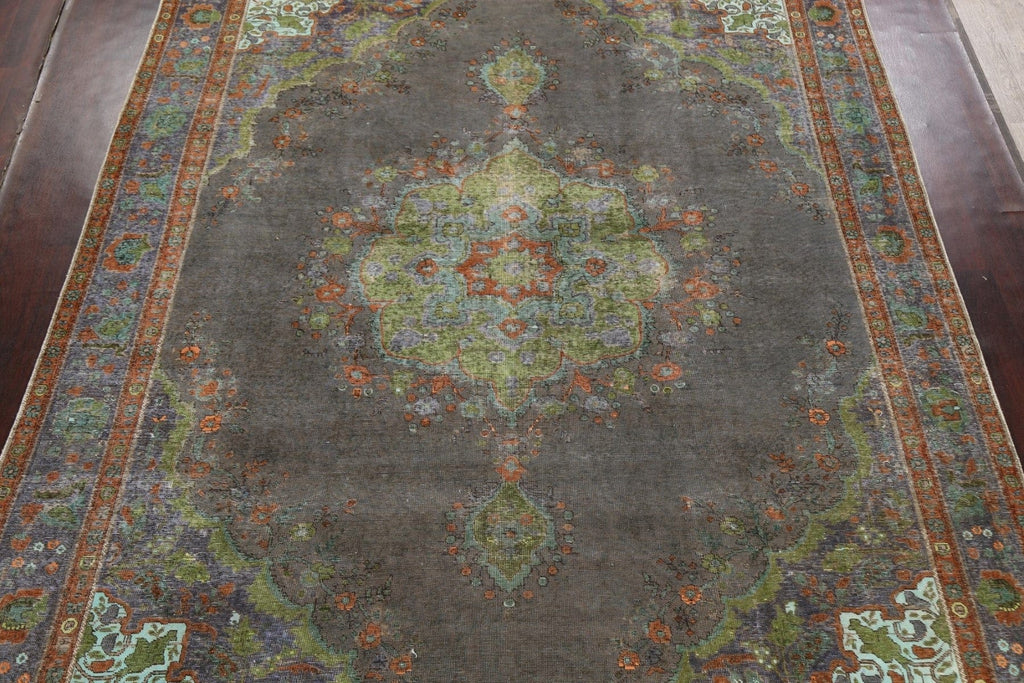 Traditional Distressed Tabriz Persian Area Rug 10x12