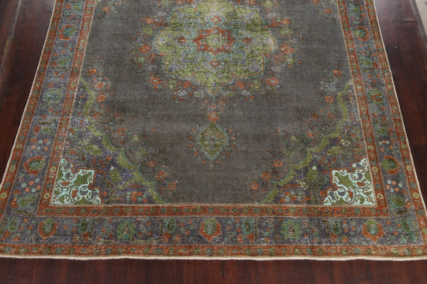 Traditional Distressed Tabriz Persian Area Rug 10x12