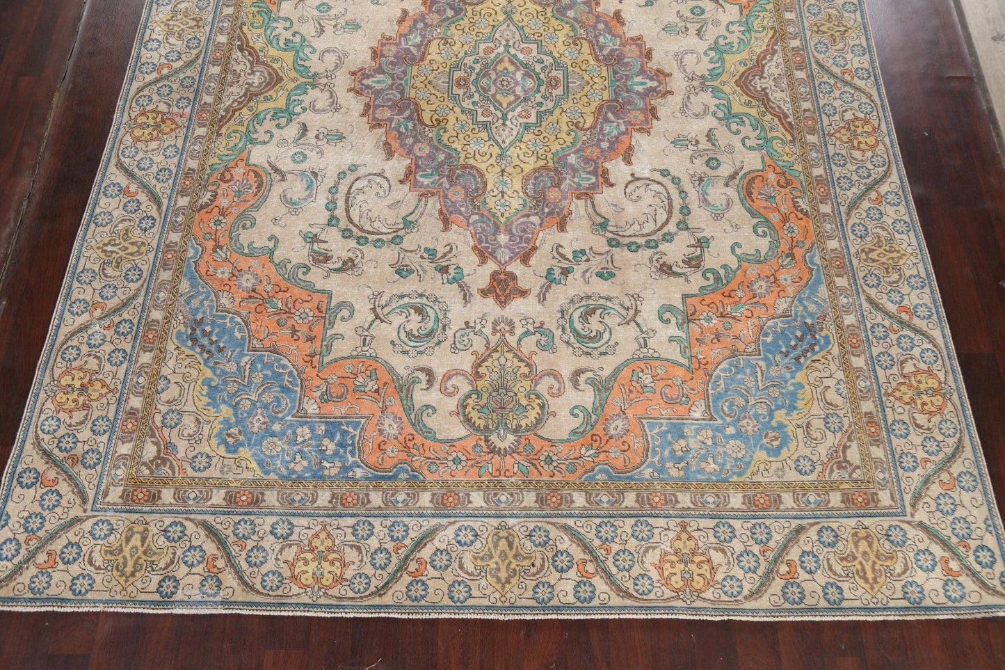 Traditional Distressed Tabriz Persian Area Rug 10x14