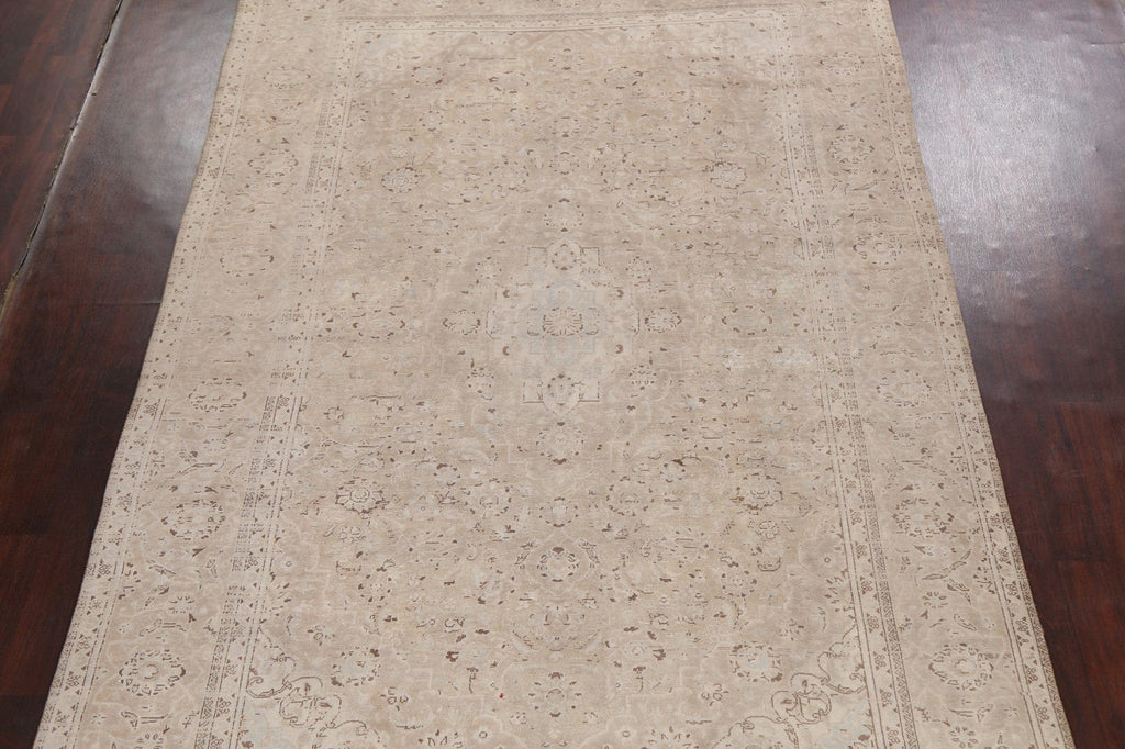 Traditional Distressed Tabriz Persian Area Rug 8x12