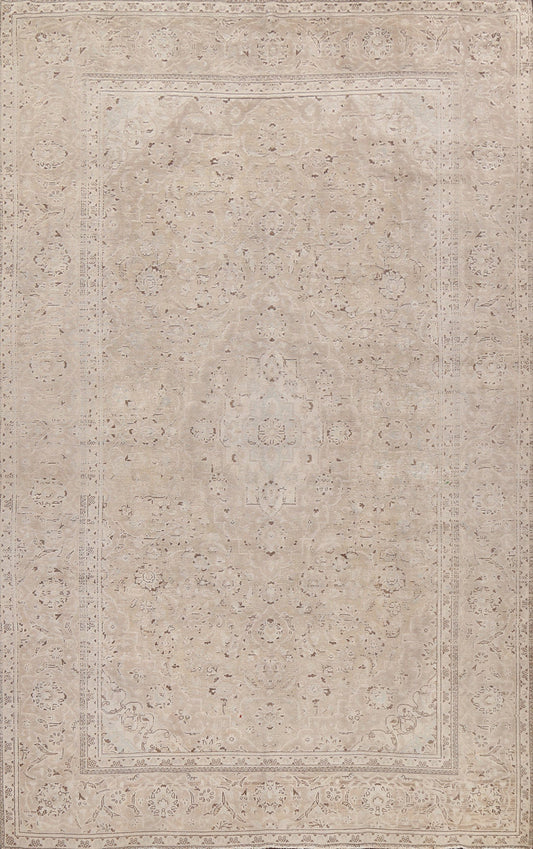 Traditional Distressed Tabriz Persian Area Rug 8x12