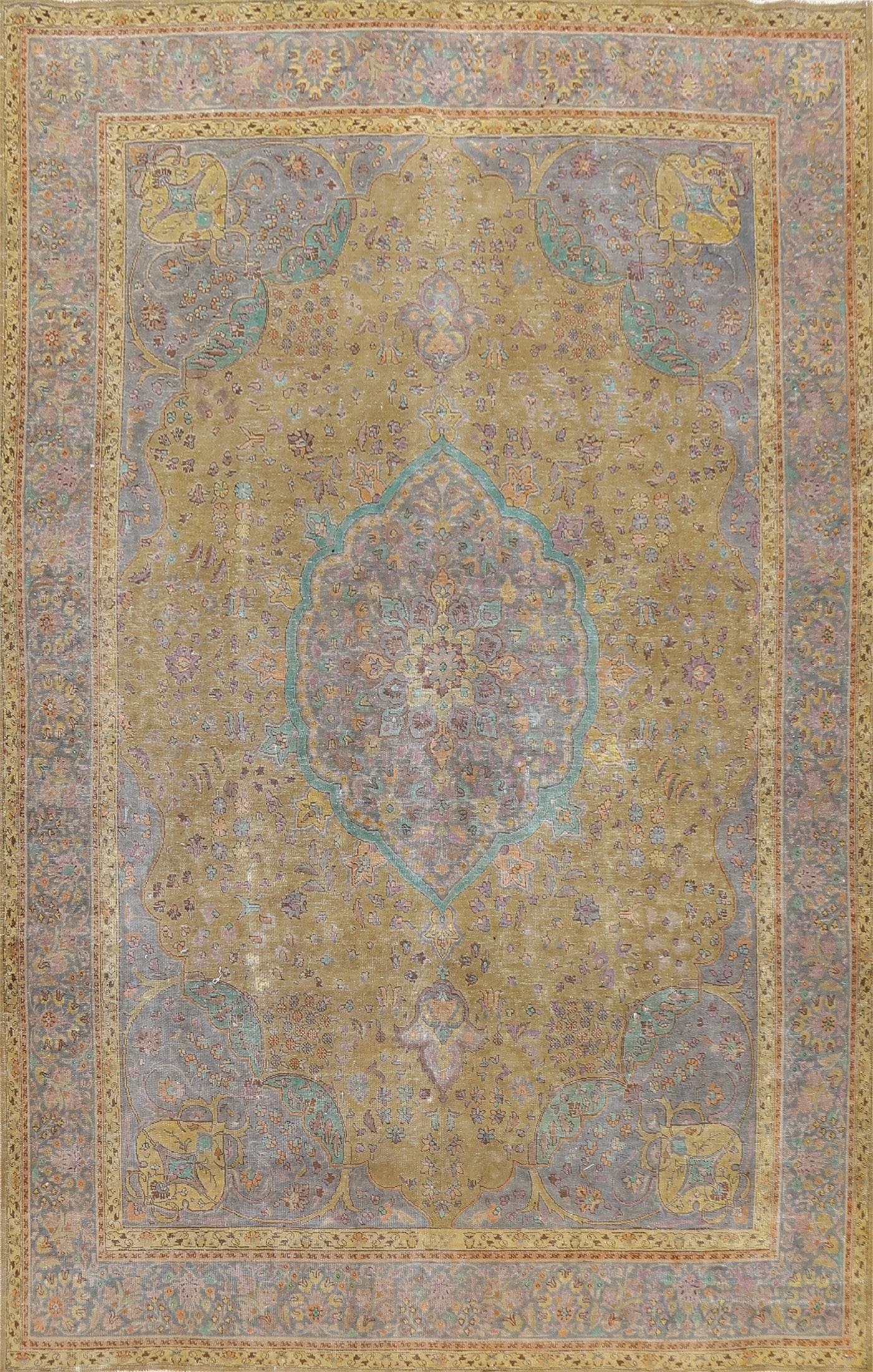 Traditional Floral Tabriz Persian Area Rug 9x13