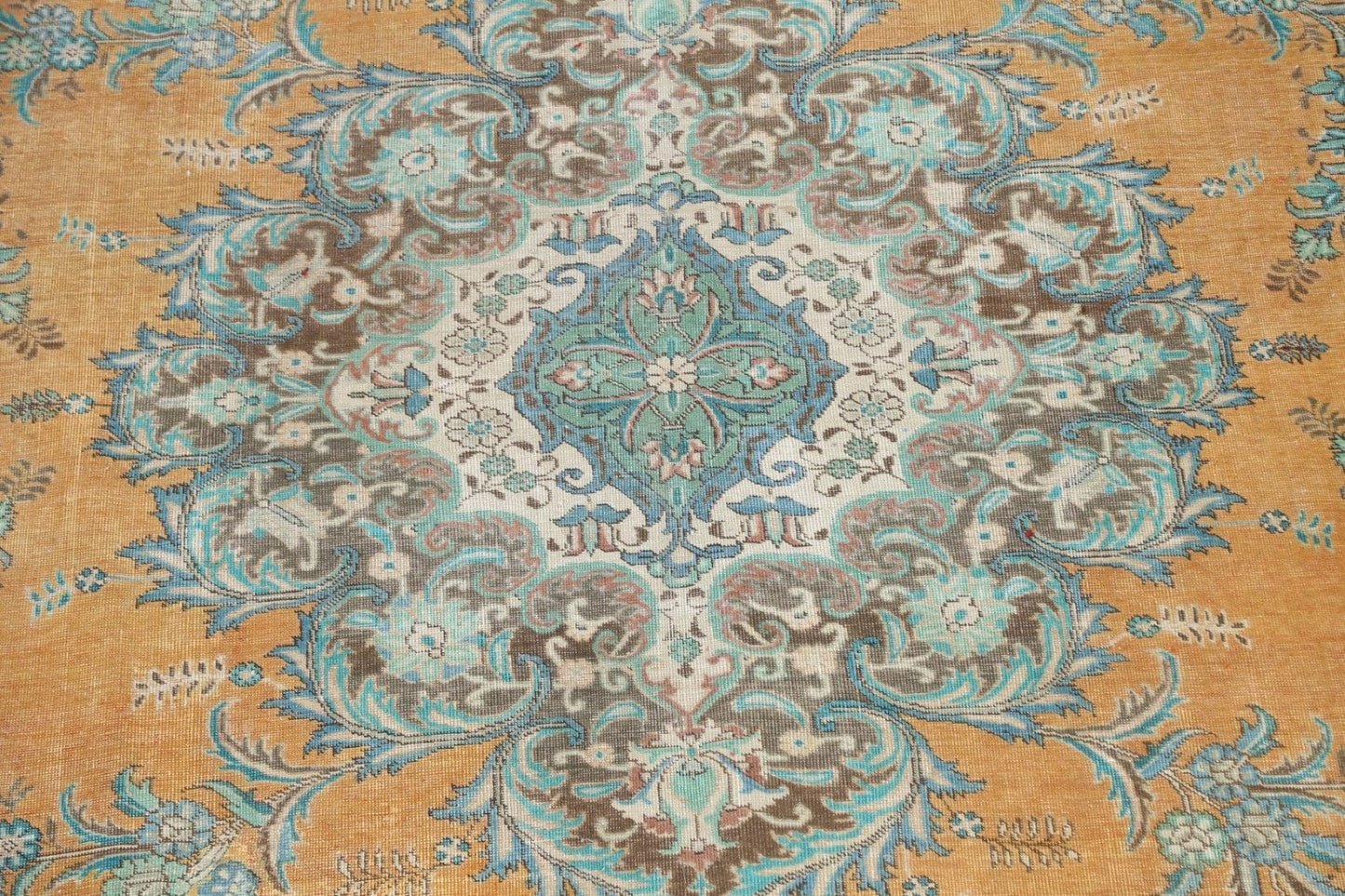 Traditional Distressed Tabriz Persian Area Rug 10x13