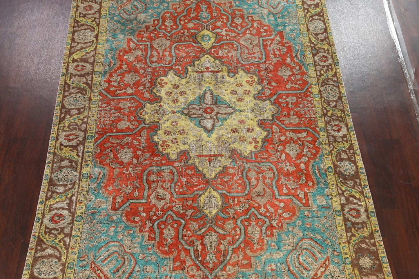 Traditional Distressed Tabriz Persian Area Rug 8x11