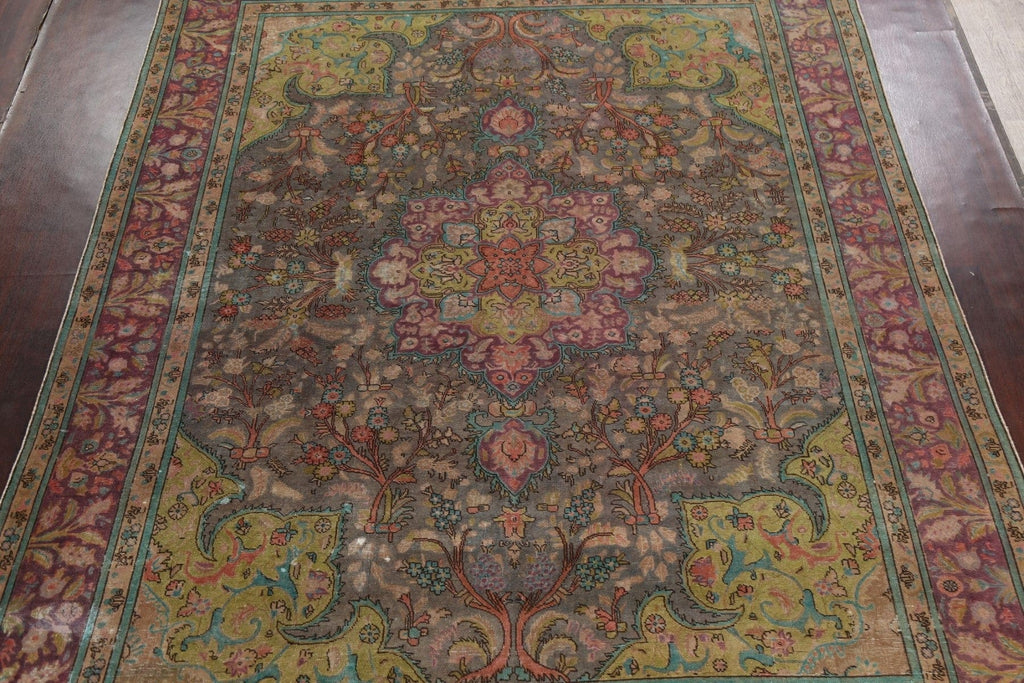 Traditional Distressed Tabriz Persian Area Rug 10x13