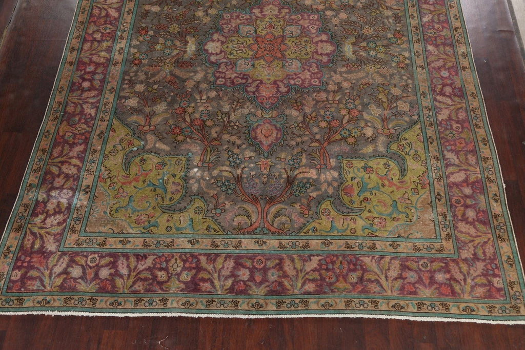 Traditional Distressed Tabriz Persian Area Rug 10x13