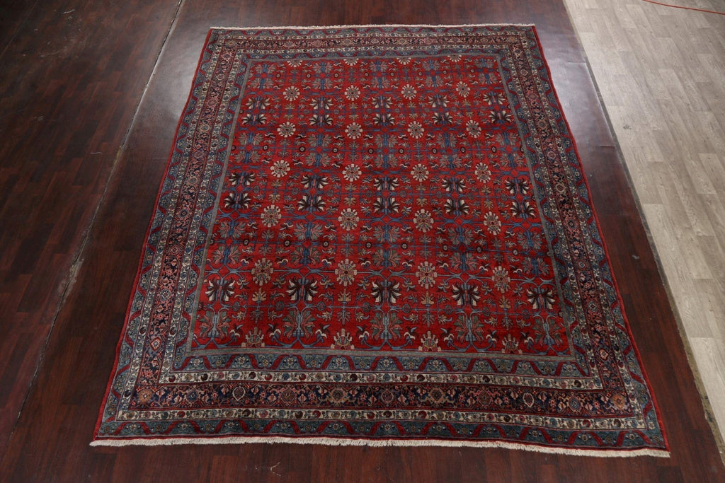 Pre-1900 Antique Vegetable Dye Bidjar Persian Area Rug 10x12