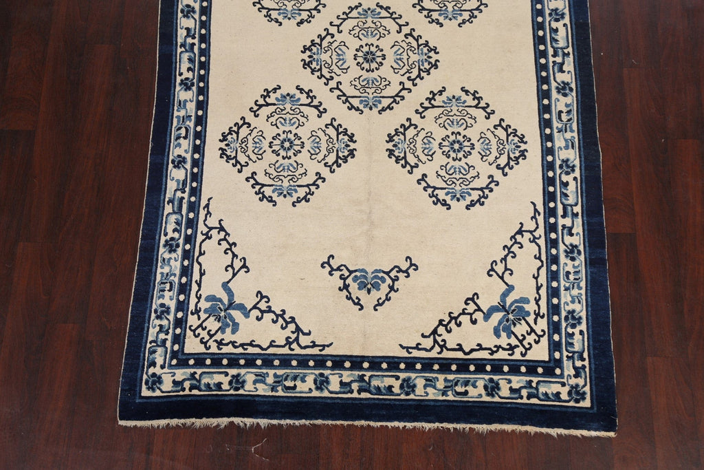 100% Vegetable Dye Antique Peking Oriental Area Rug 5x8