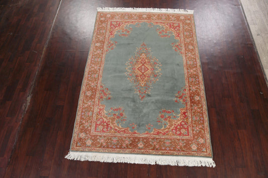 Floral Kerman Persian Area Rug 6x9