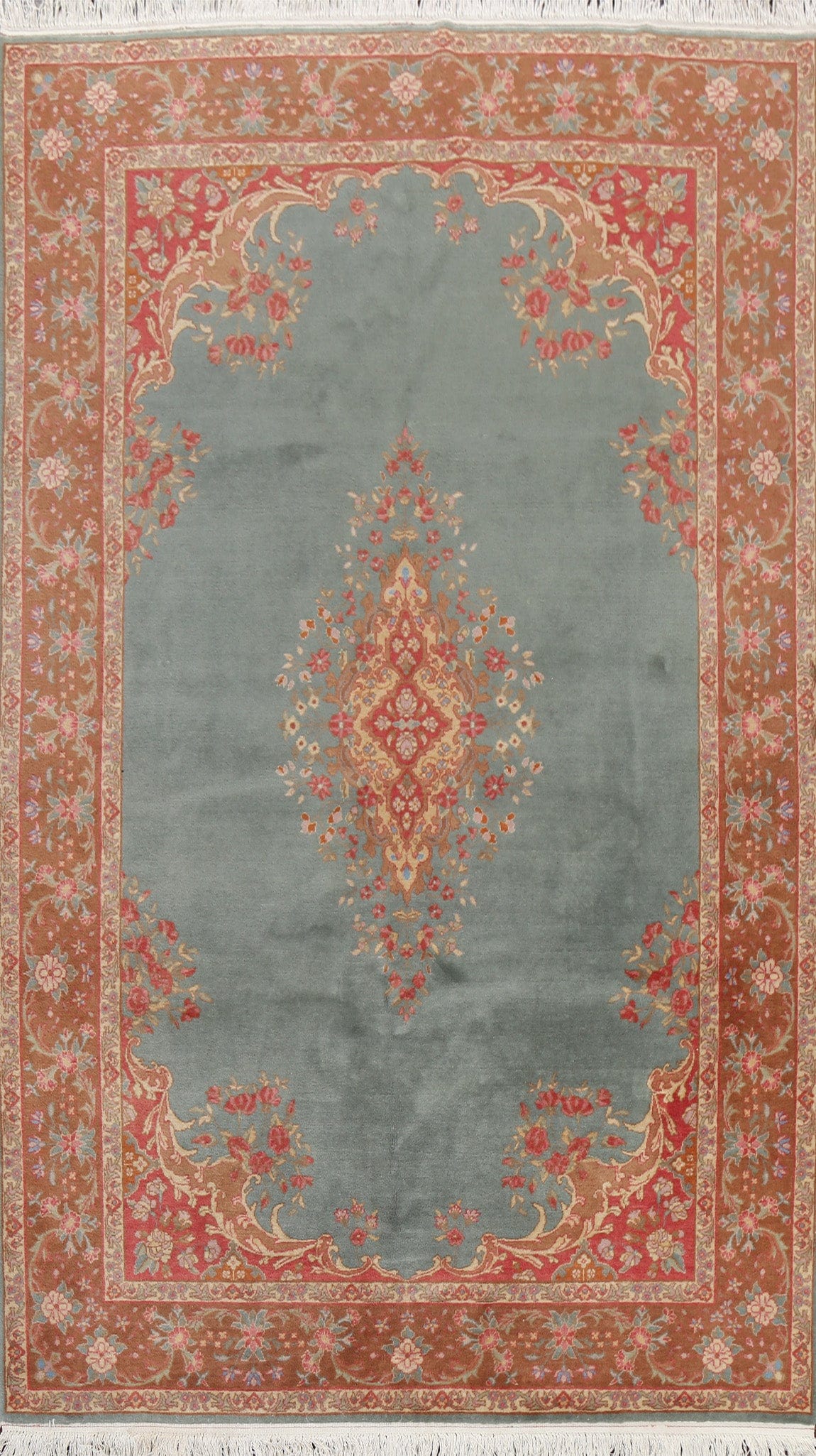 Floral Kerman Persian Area Rug 6x9