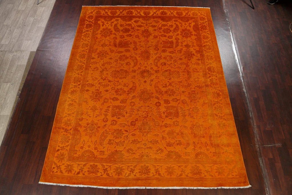 Vegetable Dye Carved Peshawar Chobi Oriental Area Rug 9x12