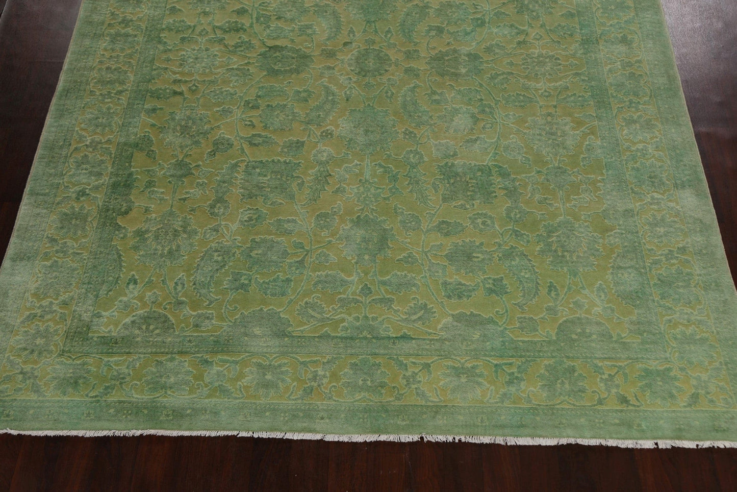 Vegetable Dye Carved Peshawar Chobi Area Rug 9x12