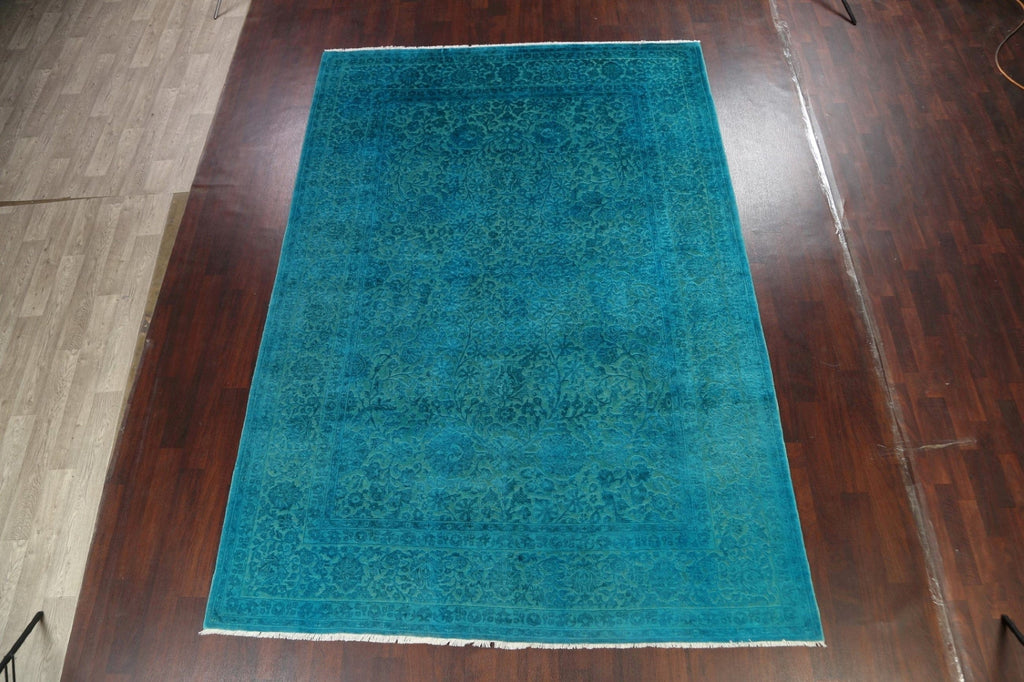 Vegetable Dye Carved Peshawar Chobi Oriental Area Rug 8x12