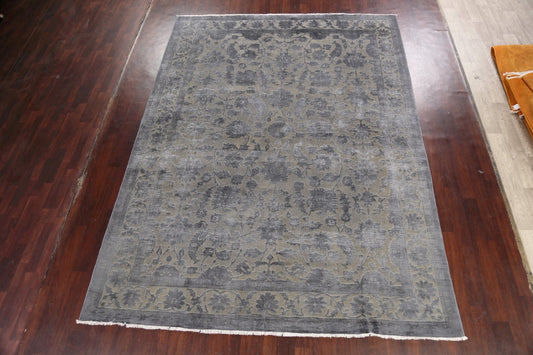 Vegetable Dye Carved Peshawar Chobi Oriental Area Rug 9x12