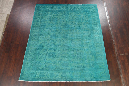 Vegetable Dye Carved Peshawar Chobi Oriental Area Rug 8x10