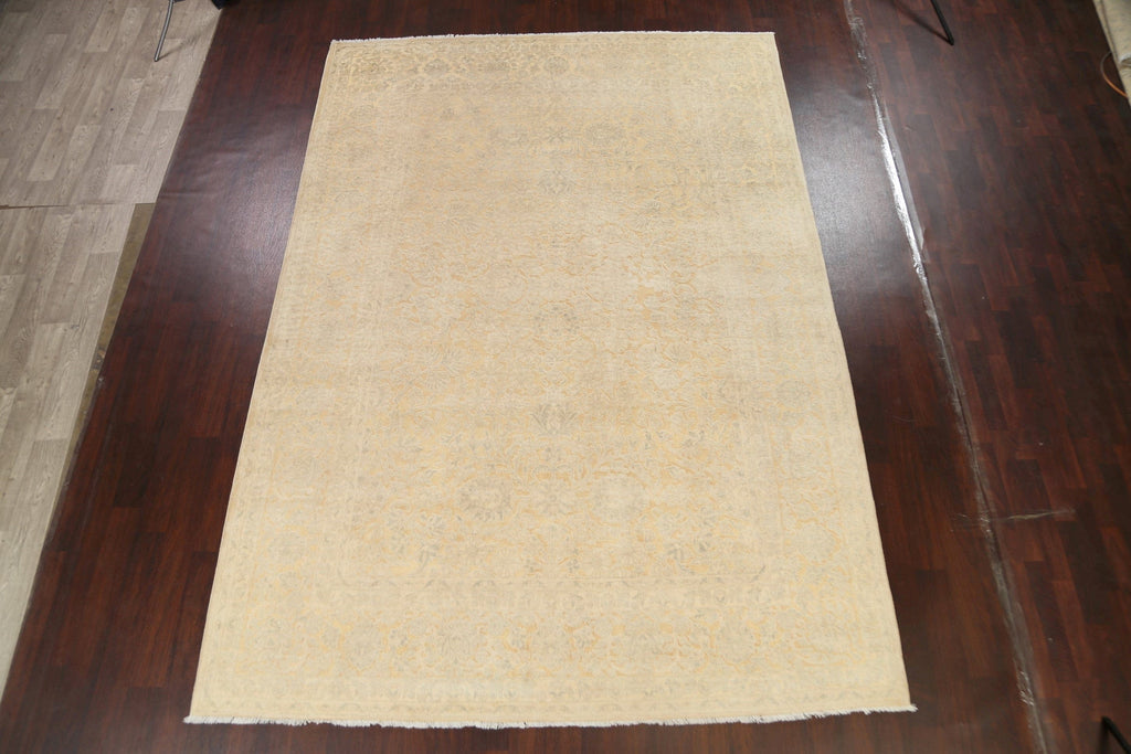 Vegetable Dye Carved Peshawar Chobi Oriental Area Rug 8x12