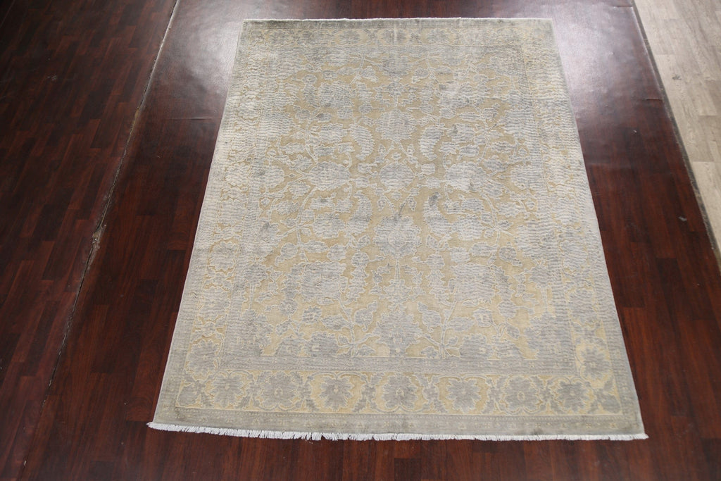 Vegetable Dye Carved Peshawar Chobi Oriental Area Rug 8x10