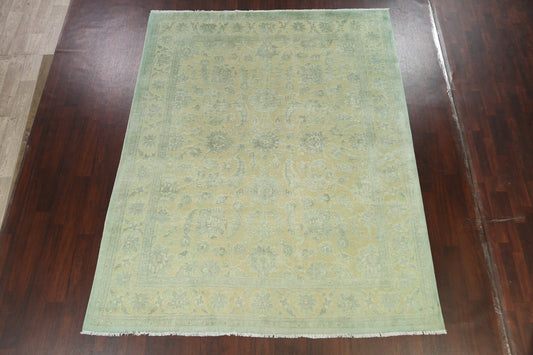 Vegetable Dye Carved Peshawar Chobi Oriental Area Rug 8x10