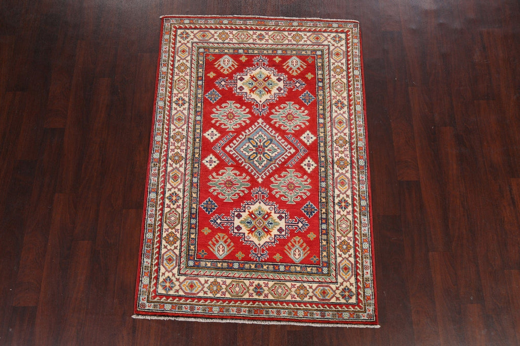 Geometric Kazak Oriental Area Rug 4x6