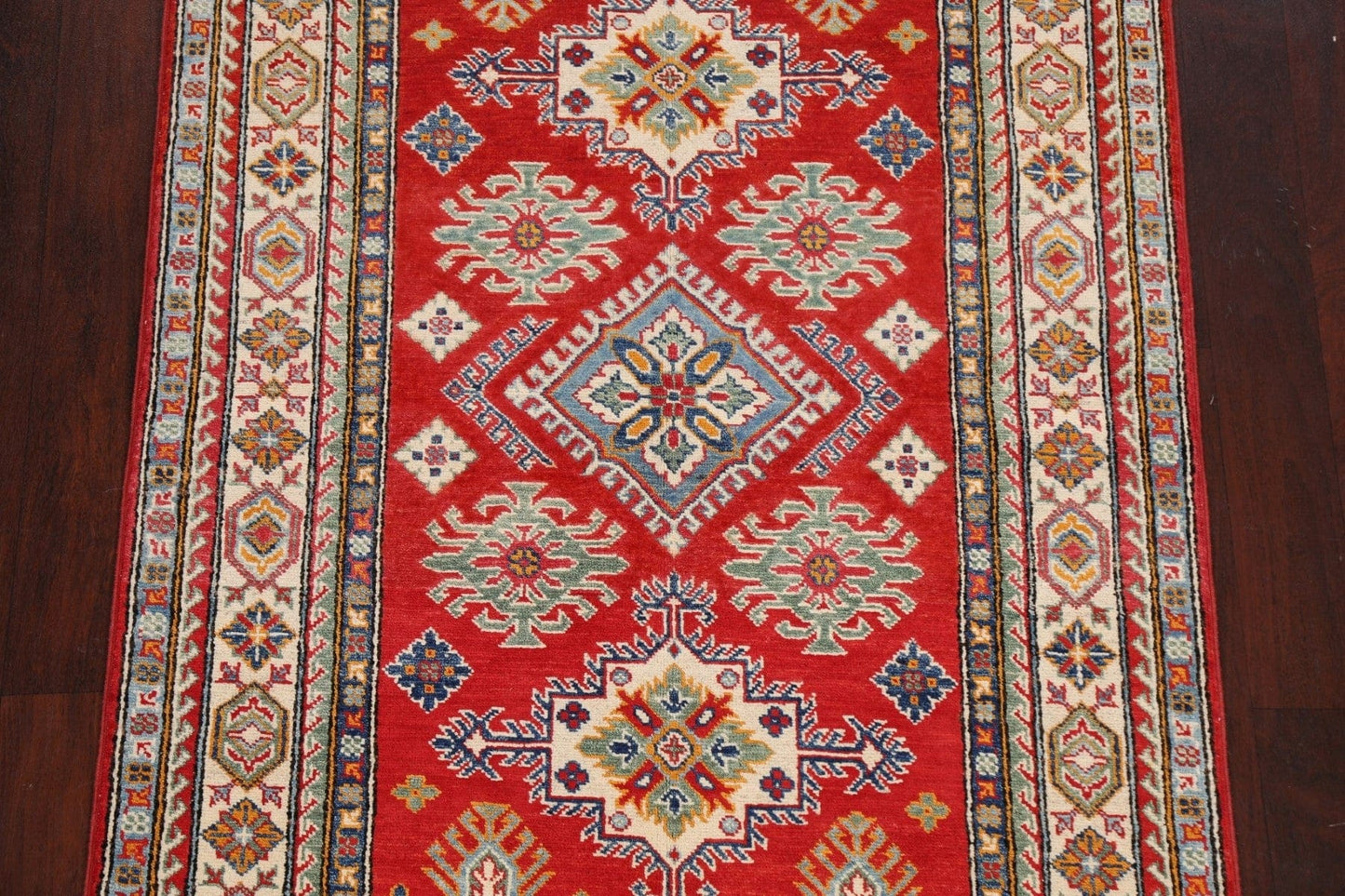 Geometric Kazak Oriental Area Rug 4x6