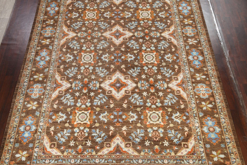 Vegetable Dye Floral Peshawar Chobi Oriental Area Rug 10x14