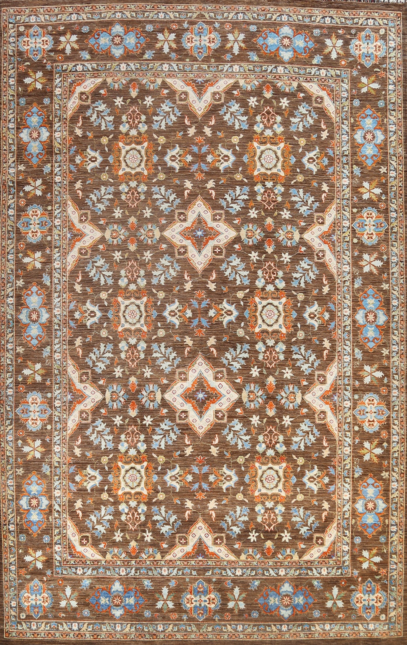 Vegetable Dye Floral Peshawar Chobi Oriental Area Rug 10x14