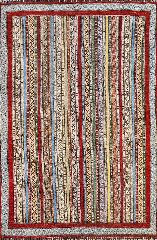 Tribal Kazak Oriental Area Rug 6x8