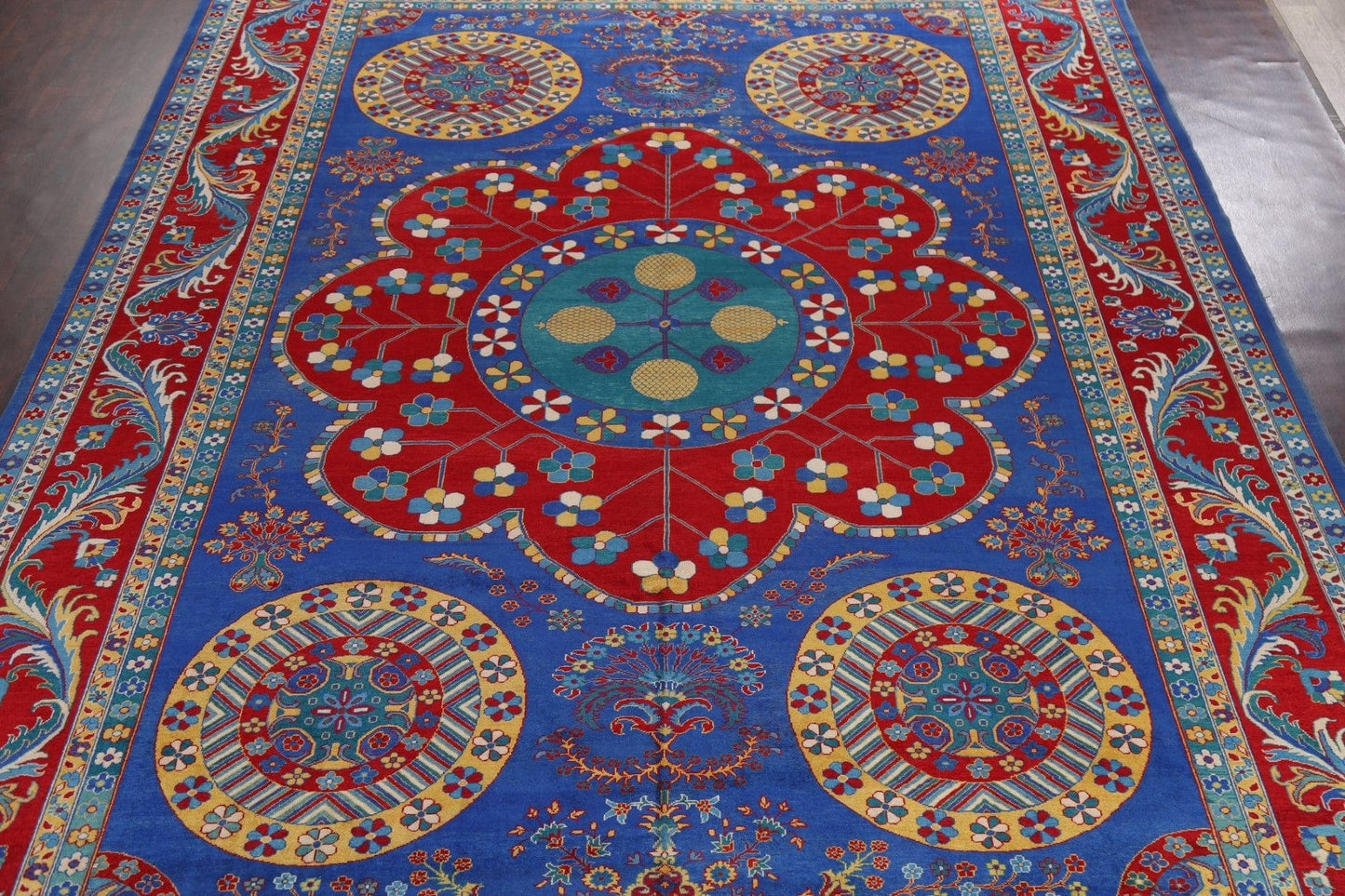 Vegetable Dye Geometric Tabriz Persian Area Rug 12x17