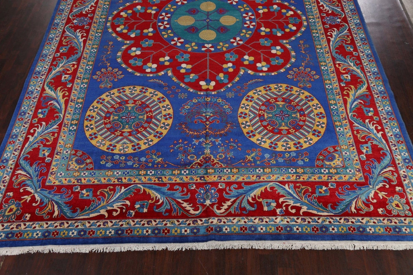 Vegetable Dye Geometric Tabriz Persian Area Rug 12x17