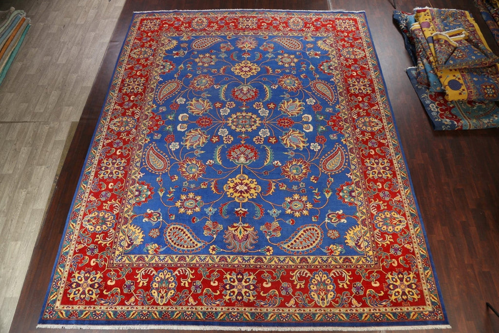 Vegetable Dye Floral Paisley Tabriz Persian Area Rug 13x16