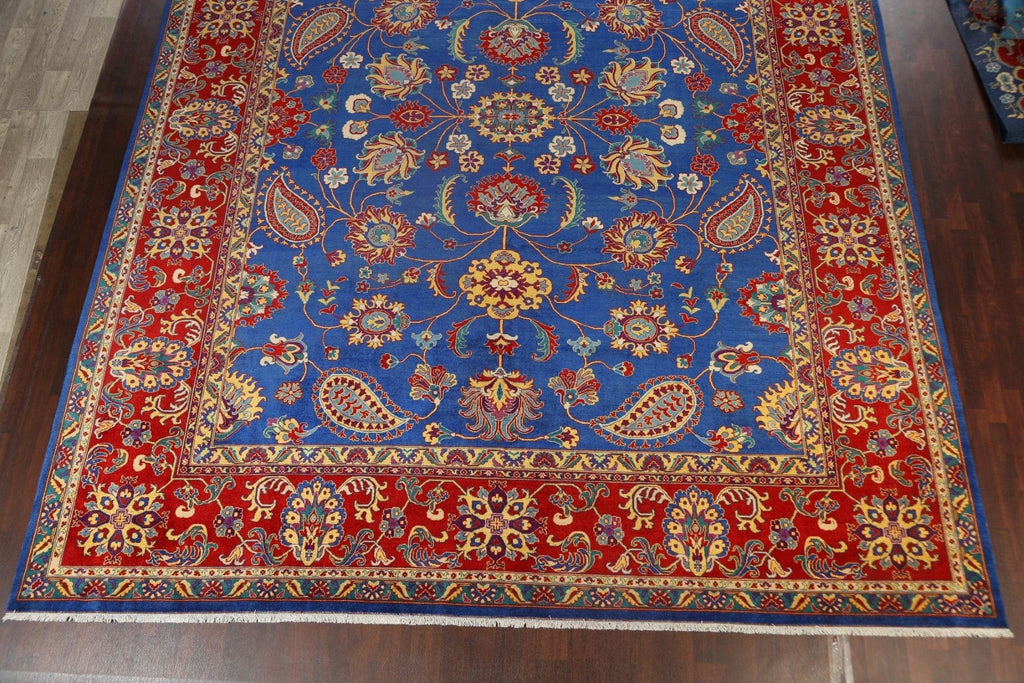 Vegetable Dye Floral Paisley Tabriz Persian Area Rug 13x16