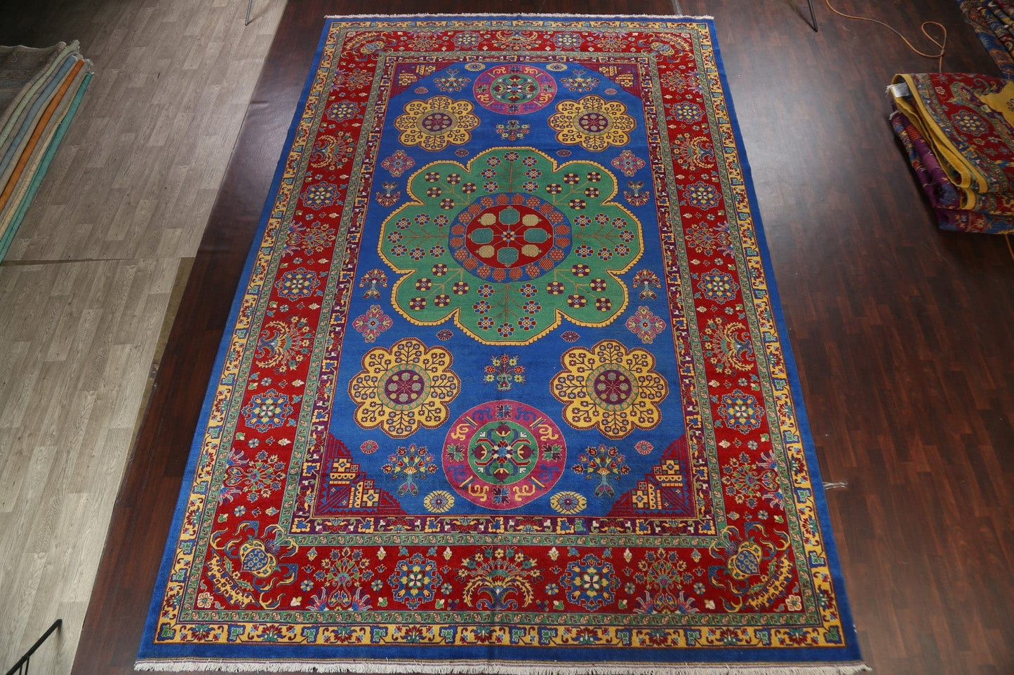 Vegetable Dye Geometric Tabriz Persian Area Rug 12x18