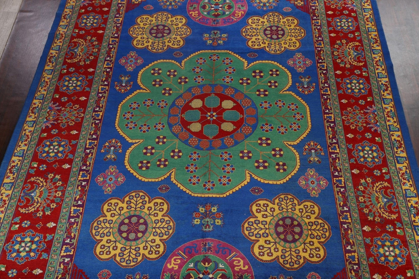 Vegetable Dye Geometric Tabriz Persian Area Rug 12x18