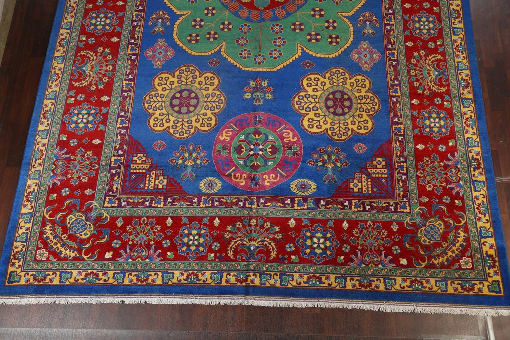 Vegetable Dye Geometric Tabriz Persian Area Rug 12x18