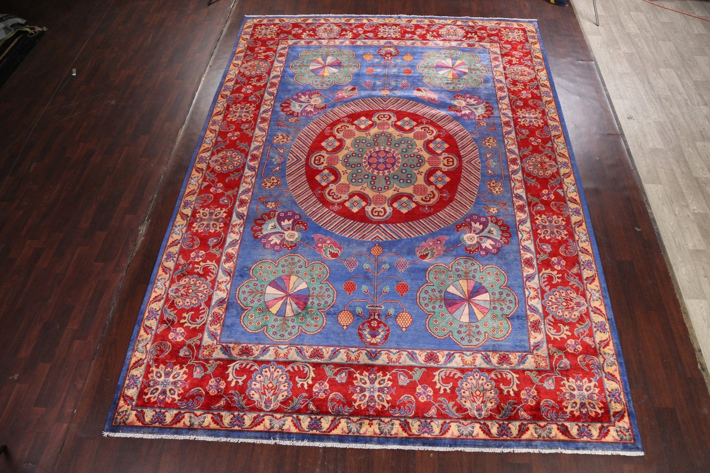 Vegetable Dye Geometric Tabriz Persian Area Rug 10x14