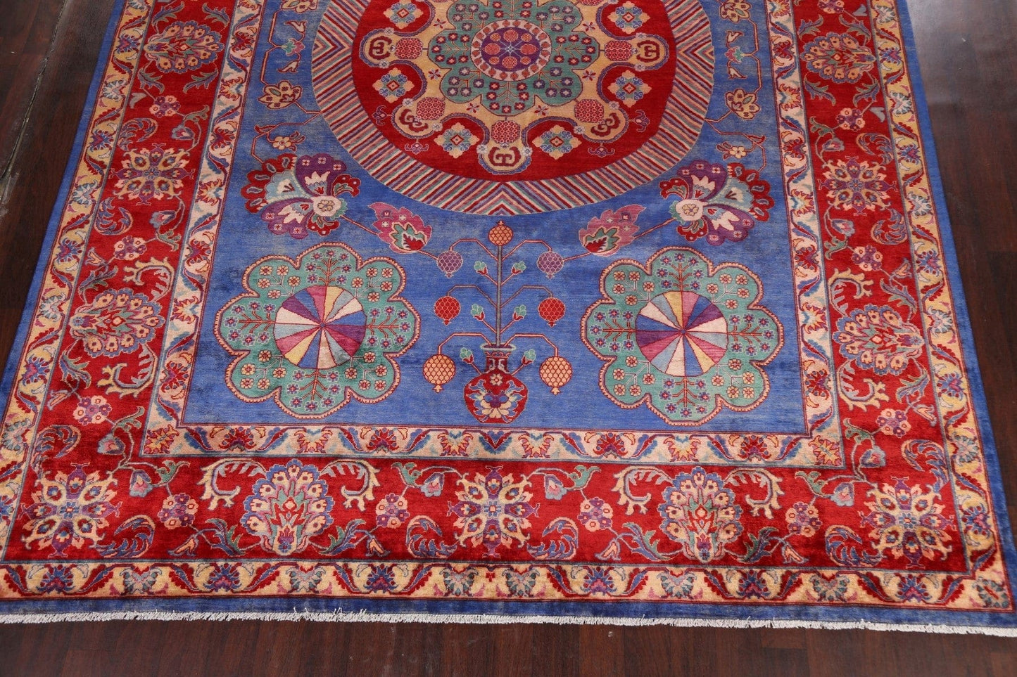 Vegetable Dye Geometric Tabriz Persian Area Rug 10x14