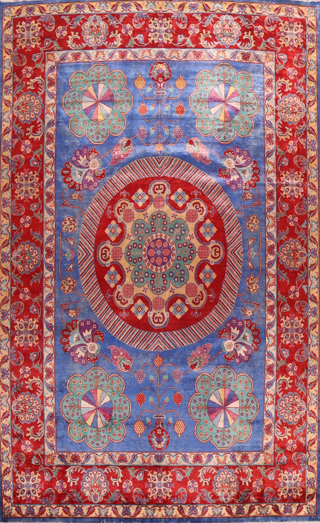 Vegetable Dye Geometric Tabriz Persian Area Rug 10x14